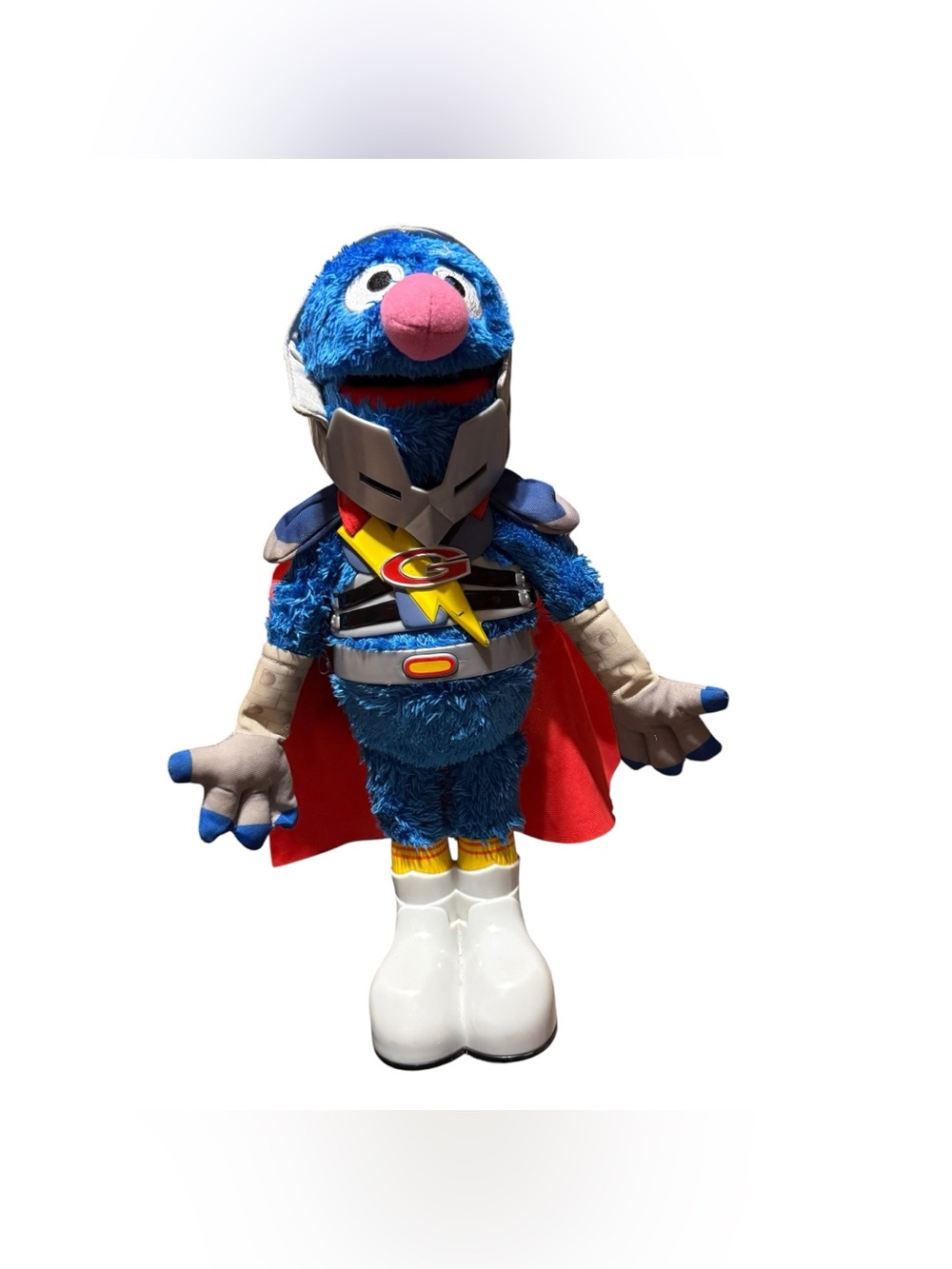 Sesame Street Flying Super Grover 2.0 Hasbro 2011 Talking Plush TESTED WORKING
